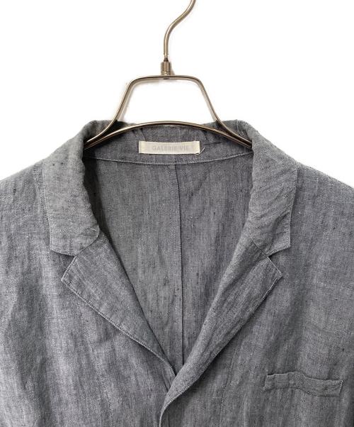 GALERIE VIE（ギャルリーヴィー）GALERIE VIE (ギャルリーヴィー) ファインリネン シャツジャケット グレー サイズ:36の古着・服飾アイテム