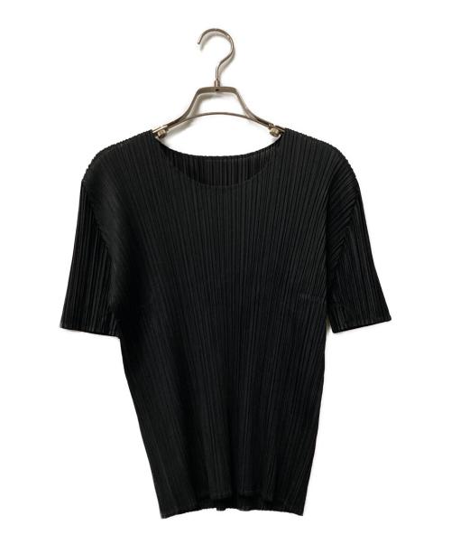 PLEATS PLEASE（プリーツプリーズ）PLEATS PLEASE (プリーツプリーズ) プリーツカットソー ブラック サイズ:3の古着・服飾アイテム