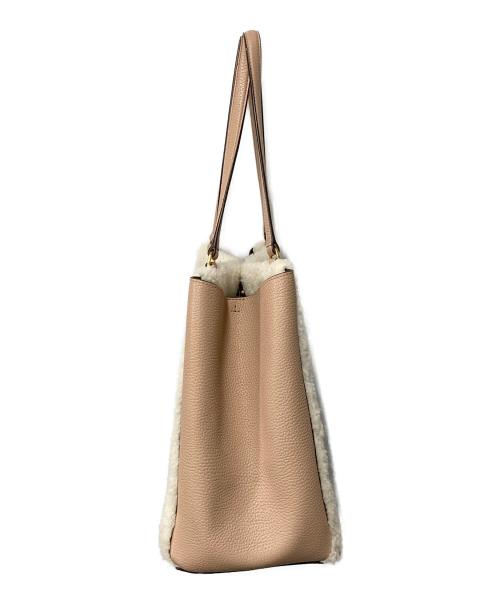 TORY BURCH（トリーバーチ）TORY BURCH (トリーバーチ) マクグロウ シアリング キャリーオール ピンク×ホワイトの古着・服飾アイテム