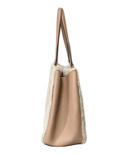 TORY BURCH（トリーバーチ）TORY BURCH (トリーバーチ) マクグロウ シアリング キャリーオール ピンク×ホワイトの古着・服飾アイテム