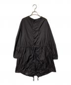 COMME des GARCONSコムデギャルソン）の古着「ナイロンノーカラーコート」｜ブラック