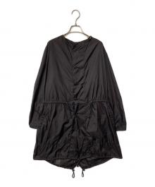 COMME des GARCONS（コムデギャルソン）の古着「ナイロンノーカラーコート」｜ブラック