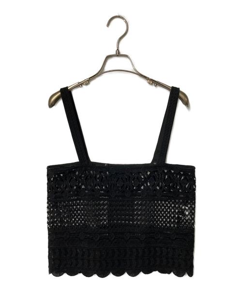 allureville（アルアバイル）allureville (アルアバイル) カットワーク レースキャミ ブラック サイズ:FREEの古着・服飾アイテム