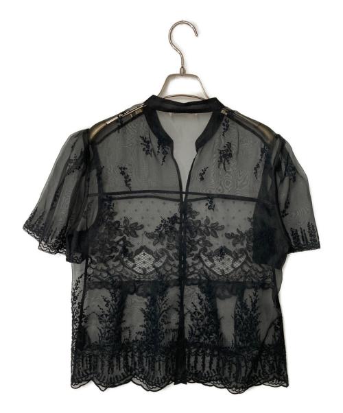 CURRENTAGE（カレンテージ）CURRENTAGE (カレンテージ) シアーブラウス ブラック サイズ:Freeの古着・服飾アイテム