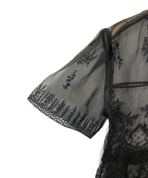 CURRENTAGE（カレンテージ）CURRENTAGE (カレンテージ) シアーブラウス ブラック サイズ:Freeの古着・服飾アイテム