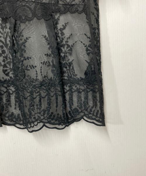 CURRENTAGE（カレンテージ）CURRENTAGE (カレンテージ) シアーブラウス ブラック サイズ:Freeの古着・服飾アイテム