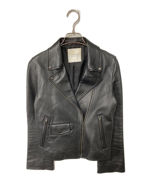 STUDIOUS（ステュディオス）STUDIOUS (ステュディオス) ラムレザーダブルライダースジャケット ブラック サイズ:1の古着・服飾アイテム