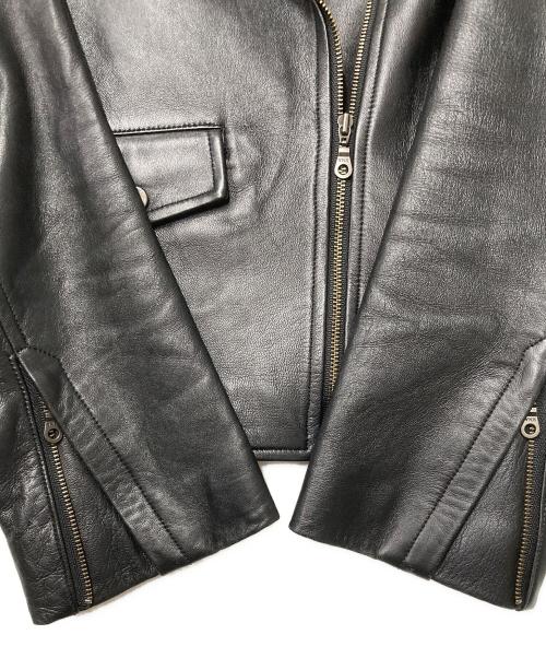 STUDIOUS（ステュディオス）STUDIOUS (ステュディオス) ラムレザーダブルライダースジャケット ブラック サイズ:1の古着・服飾アイテム