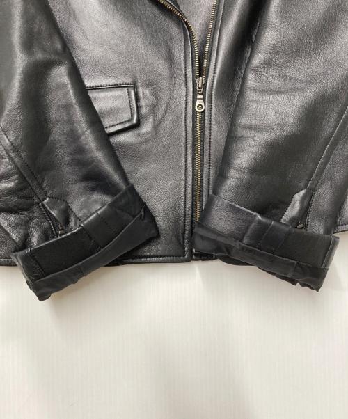 STUDIOUS（ステュディオス）STUDIOUS (ステュディオス) ラムレザーダブルライダースジャケット ブラック サイズ:1の古着・服飾アイテム