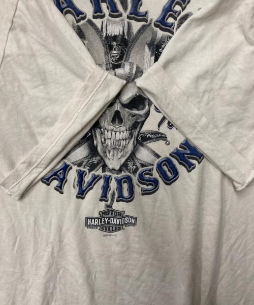 HARLEY-DAVIDSON（ハーレーダビッドソン）HARLEY-DAVIDSON (ハーレーダビッドソン) プリントTシャツ ホワイト サイズ:4XLの古着・服飾アイテム