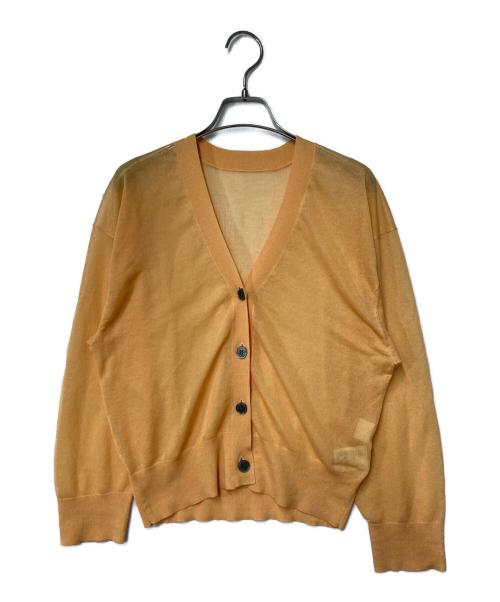 Diagram（ダイアグラム）Diagram (ダイアグラム) シアーVネックニットカーディガン オレンジ サイズ:36の古着・服飾アイテム