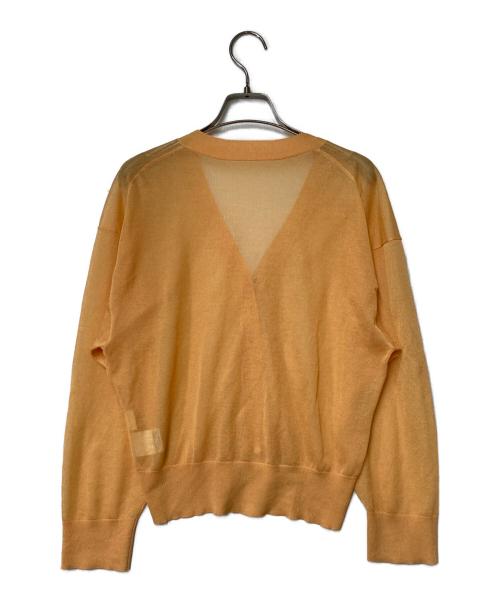 Diagram（ダイアグラム）Diagram (ダイアグラム) シアーVネックニットカーディガン オレンジ サイズ:36の古着・服飾アイテム