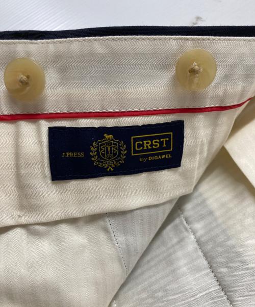 J.PRESS（ジェイプレス）J.PRESS (ジェイプレス) digawel (ディガウェル) CRST 2タックパンツ ネイビー サイズ:2の古着・服飾アイテム