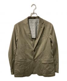 JOSEPH ABBOUD（ジョセフアブード）の古着「ヴィンテージコットンストレッチ ジャケット」｜カーキ