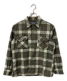 PENDLETON（ペンドルトン）の古着「60’s ウールチェックシャツ」｜ベージュ×オリーブ