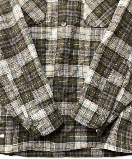 PENDLETON（ペンドルトン）PENDLETON (ペンドルトン) 60’s ウールチェックシャツ ベージュ×オリーブ サイズ:Ｍの古着・服飾アイテム