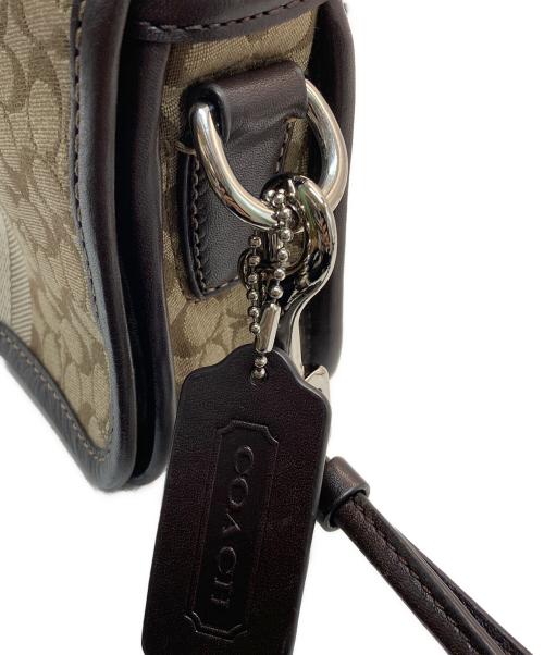 COACH（コーチ）COACH (コーチ) シグネチャーショルダーバッグ ブラウン×ベージュの古着・服飾アイテム