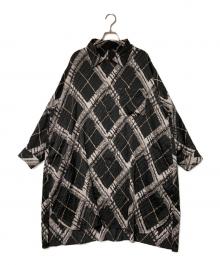 Y's for living（ワイズフォーリビング）の古着「総柄シャツワンピース」｜ブラック