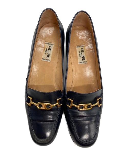 CELINE（セリーヌ）CELINE (セリーヌ) トリオンフビットローファー ネイビー サイズ:37の古着・服飾アイテム
