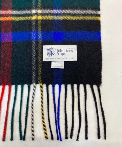 JOHNSTONS OF ELGIN（ジョンストンズ オブ エルガン）JOHNSTONS OF ELGIN (ジョンストンズ オブ エルガン) カシミヤチェックマフラー レッド×グリーンの古着・服飾アイテム