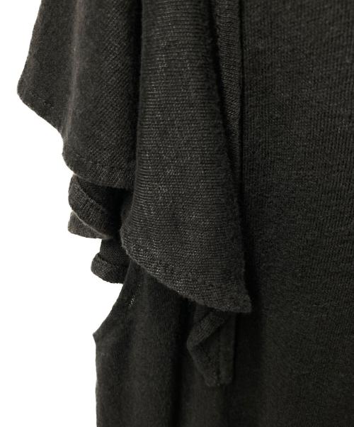 CLASKA（クラスカ）CLASKA (クラスカ) D リネンフリルカットソー ブラック サイズ:38の古着・服飾アイテム