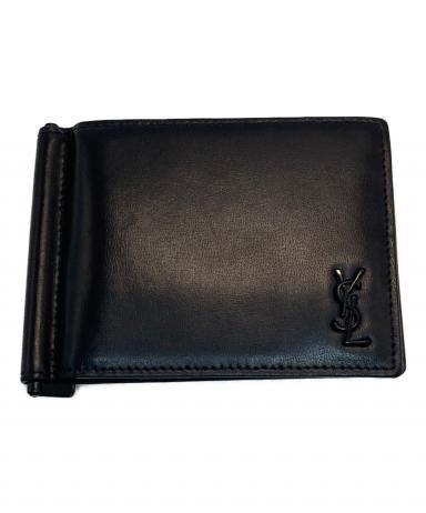 サンローラン タイニーカサンドラビルクリップウォレット BLACK 中古・古着通販】Saint Laurent Paris (サンローランパリ) タイニー