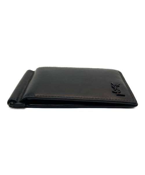 Saint Laurent Paris（サンローランパリ）Saint Laurent Paris (サンローランパリ) タイニーカサンドラビルクリップウォレット ブラックの古着・服飾アイテム