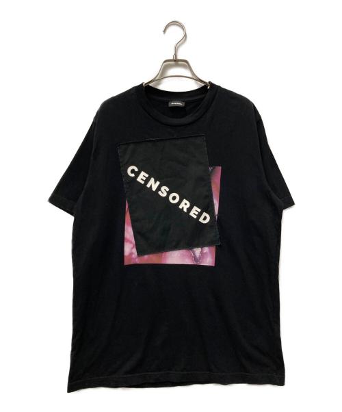 DIESEL（ディーゼル）DIESEL (ディーゼル) CENSORED Tシャツ ブラック サイズ:Mの古着・服飾アイテム