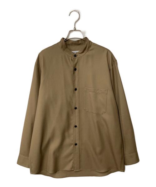 JOHN SMEDLEY（ジョンスメドレー）JOHN SMEDLEY (ジョンスメドレー) バンドカラーシャツ ブラウン サイズ:Mの古着・服飾アイテム