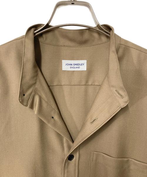 JOHN SMEDLEY（ジョンスメドレー）JOHN SMEDLEY (ジョンスメドレー) バンドカラーシャツ ブラウン サイズ:Mの古着・服飾アイテム