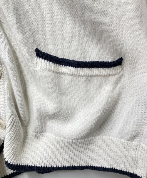 Wiss. Key（ウィス・キー）Wiss. Key (ウィス・キー) Vネックカーディガン ホワイト サイズ:Ｍの古着・服飾アイテム