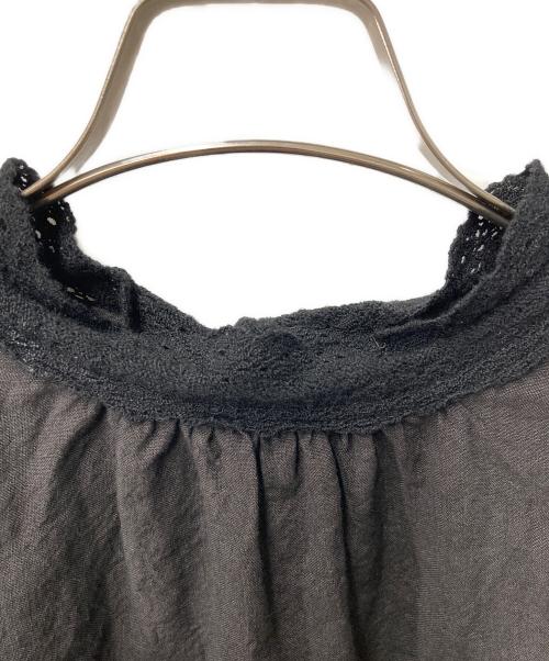 nest Robe（ネストローブ）nest Robe (ネストローブ) フリルカラー リネンブラウス グレー サイズ:Freeの古着・服飾アイテム