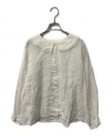 nest Robe（ネストローブ）の古着「襟付リネンブラウス」｜ホワイト