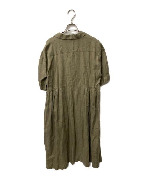nest Robe（ネストローブ）nest Robe (ネストローブ) リネンワンピース カーキ サイズ:Freeの古着・服飾アイテム