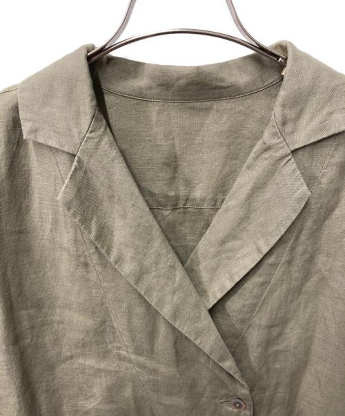 nest Robe（ネストローブ）nest Robe (ネストローブ) リネンワンピース カーキ サイズ:Freeの古着・服飾アイテム
