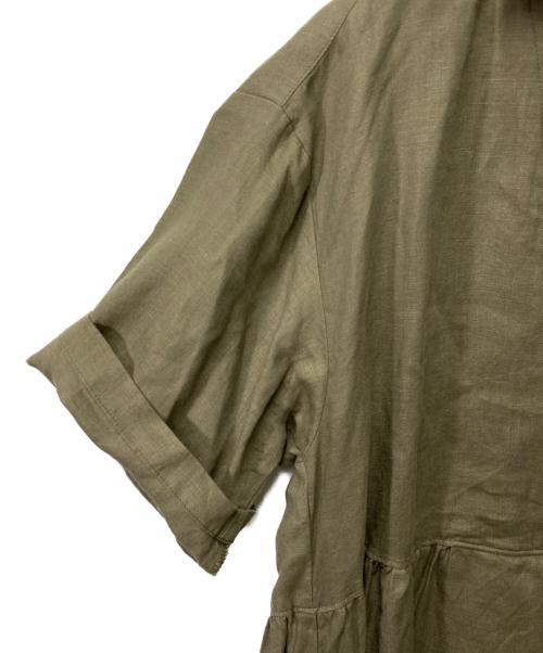 nest Robe（ネストローブ）nest Robe (ネストローブ) リネンワンピース カーキ サイズ:Freeの古着・服飾アイテム