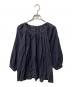 nest Robe（ネストローブ）の古着「リネンギャザーブラウス」｜ネイビー