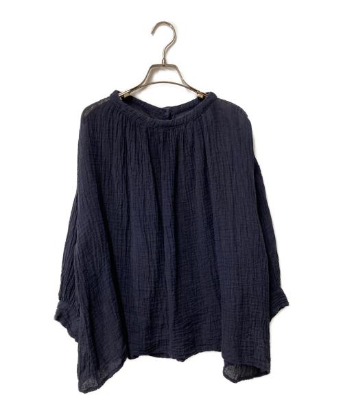 nest Robe（ネストローブ）nest Robe (ネストローブ) リネンワイドブラウス ネイビー サイズ:表紙無しの古着・服飾アイテム
