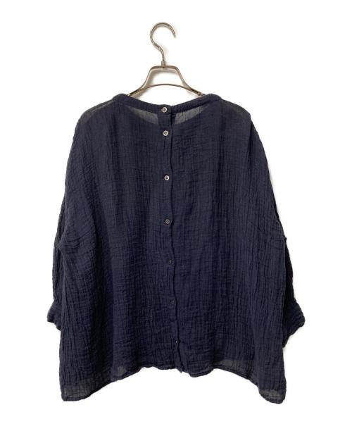 nest Robe（ネストローブ）nest Robe (ネストローブ) リネンワイドブラウス ネイビー サイズ:表紙無しの古着・服飾アイテム