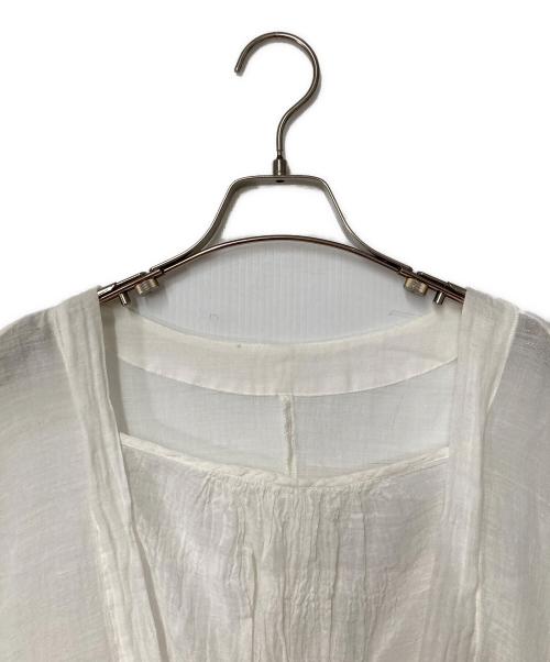 nest Robe（ネストローブ）nest Robe (ネストローブ) シアーコットンブラウス ホワイト サイズ:Freeの古着・服飾アイテム