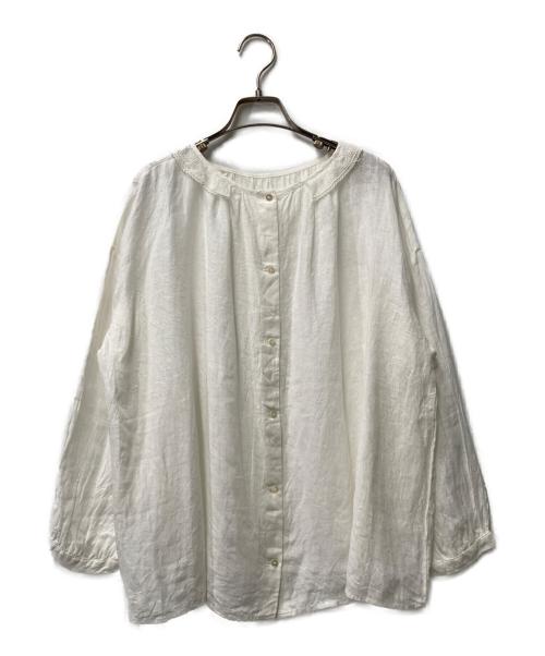 nest Robe（ネストローブ）nest Robe (ネストローブ) リネンブラウス ホワイト サイズ:FREEの古着・服飾アイテム