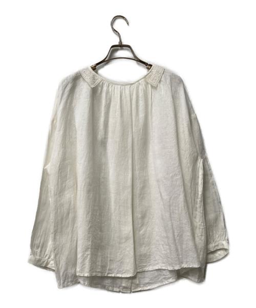 nest Robe（ネストローブ）nest Robe (ネストローブ) リネンブラウス ホワイト サイズ:FREEの古着・服飾アイテム