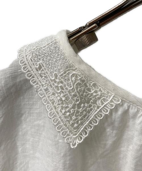 nest Robe（ネストローブ）nest Robe (ネストローブ) リネンブラウス ホワイト サイズ:FREEの古着・服飾アイテム