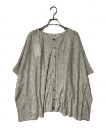 nest Robe（ネストローブ）の古着「ワイドニットカーディガン 」｜グレー