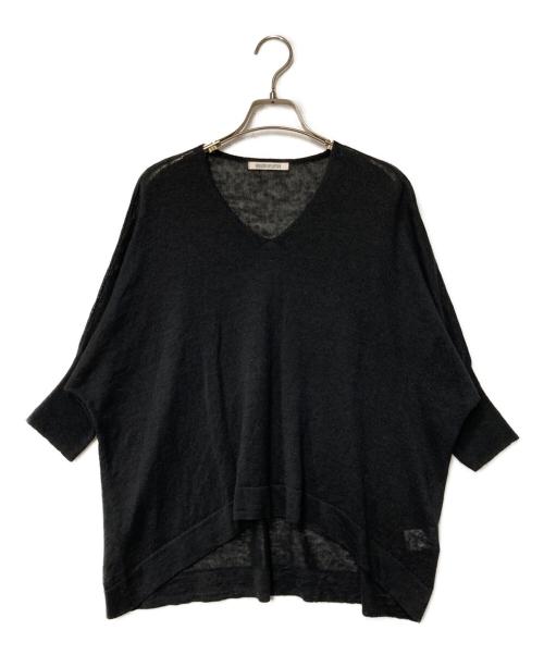 house of lotus（ハウスオブロータス）HOUSE OF LOTUS (ハウスオブロータス) リネンVネックニット ブラック サイズ:Ｍの古着・服飾アイテム
