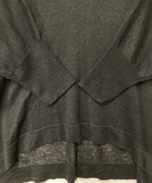 house of lotus（ハウスオブロータス）HOUSE OF LOTUS (ハウスオブロータス) リネンVネックニット ブラック サイズ:Ｍの古着・服飾アイテム