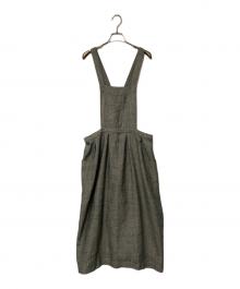 fog linen work（フォグリネンワーク）の古着「エプロンワンピース」｜グレー