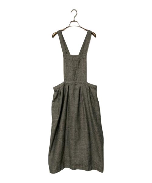 fog linen work（フォグリネンワーク）fog linen work (フォグリネンワーク) エプロンワンピース グレー サイズ:Freeの古着・服飾アイテム