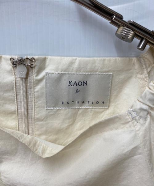 Kaon for ESTNATION（カオン フォーエストネーション）kaon for ESTNATION (カオン フォーエストネーション) ギャザーブラウス ホワイト サイズ:Freeの古着・服飾アイテム