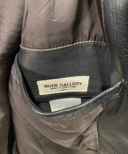 RUDE GALLERY（ルードギャラリー）RUDE GALLERY (ルードギャラリー) ディアスキンライダースジャケット ブラック サイズ:4の古着・服飾アイテム